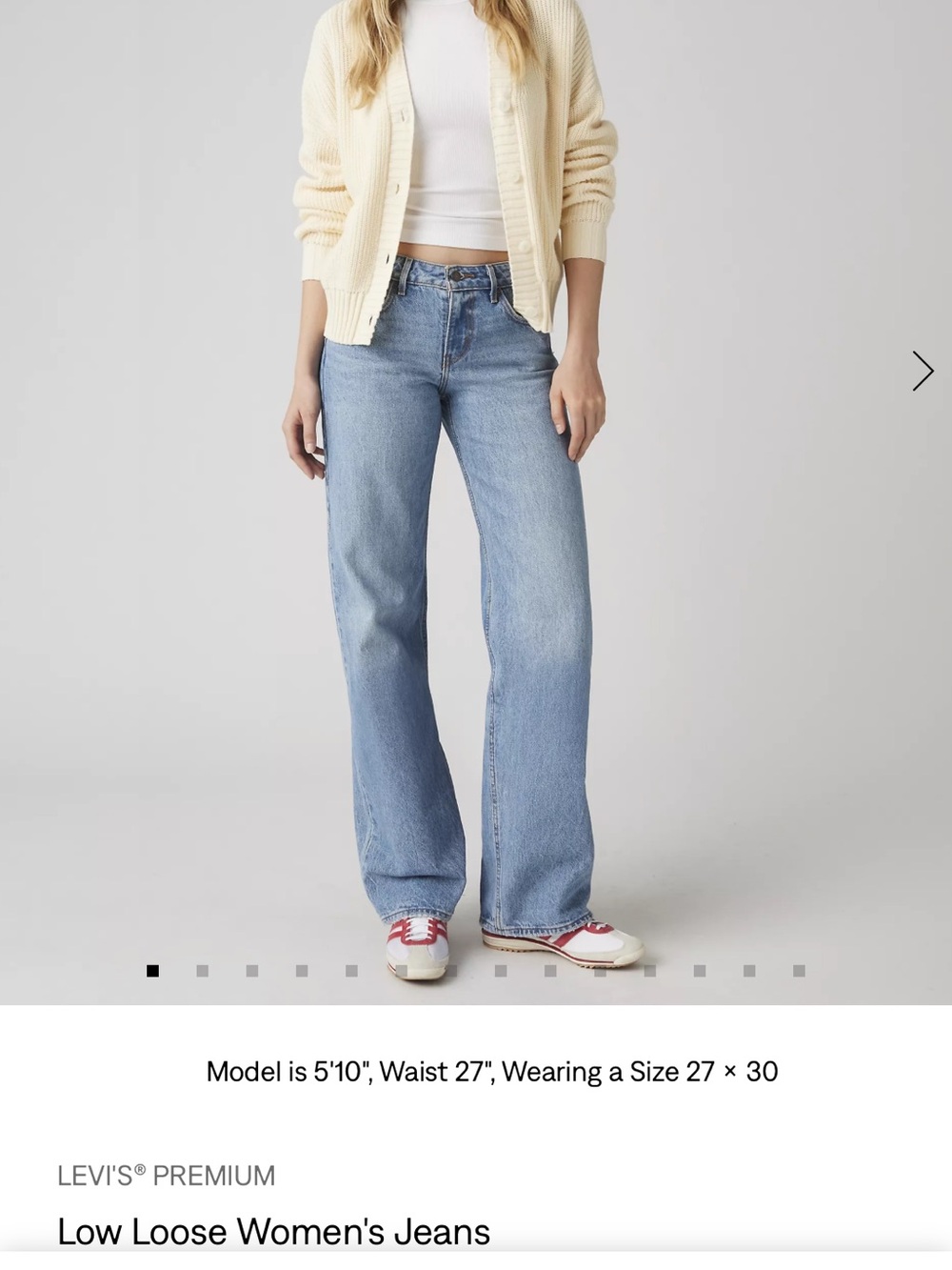 Levi's Light Blue Low Loose Boyfriend Jeans